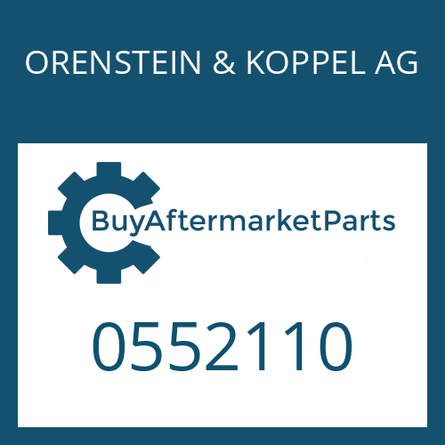 ORENSTEIN & KOPPEL AG 0552110 - SHEET