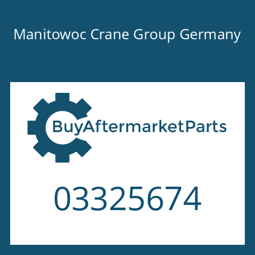 Manitowoc Crane Group Germany 03325674 - ANBAUTEILE