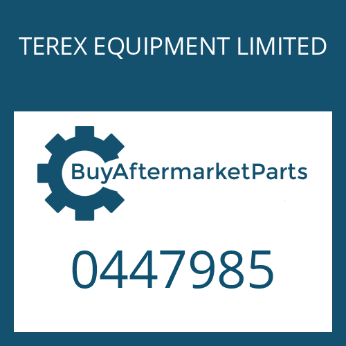 TEREX EQUIPMENT LIMITED 0447985 - WASHER