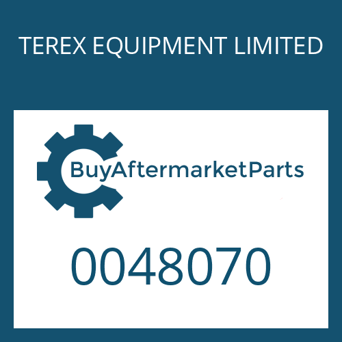 0048070 TEREX EQUIPMENT LIMITED O-RING