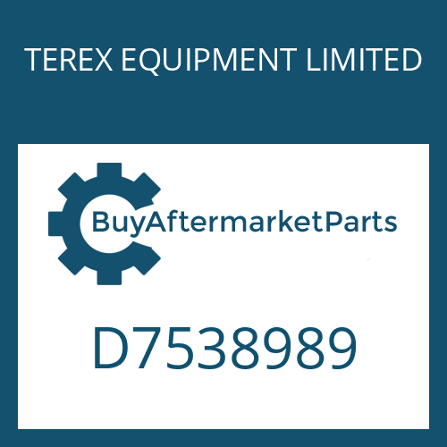 TEREX EQUIPMENT LIMITED D7538989 - CONSOLE