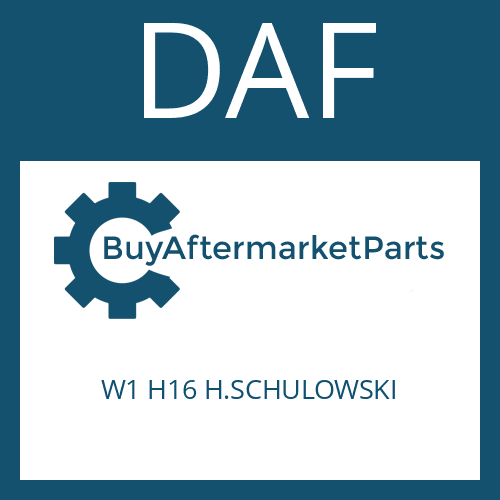 DAF W1 H16 H.SCHULOWSKI - SPACER SHEET
