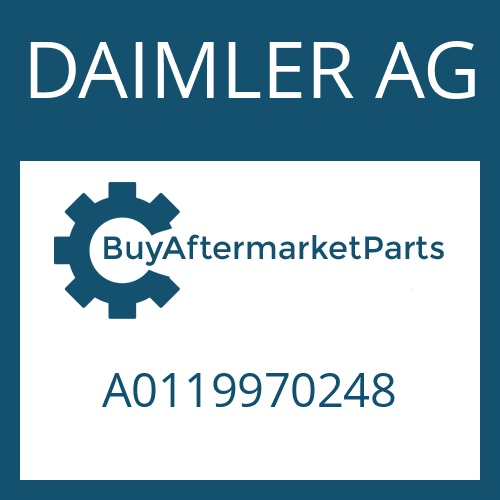 A0119970248 DAIMLER AG O-RING