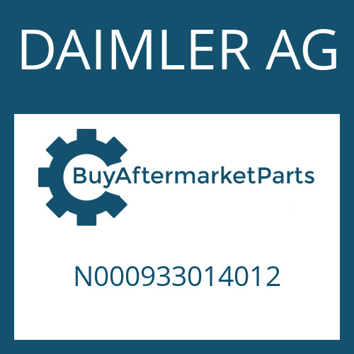 DAIMLER AG N000933014012 - HEXAGON SCREW