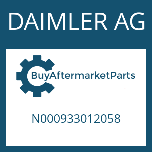 DAIMLER AG N000933012058 - HEXAGON SCREW