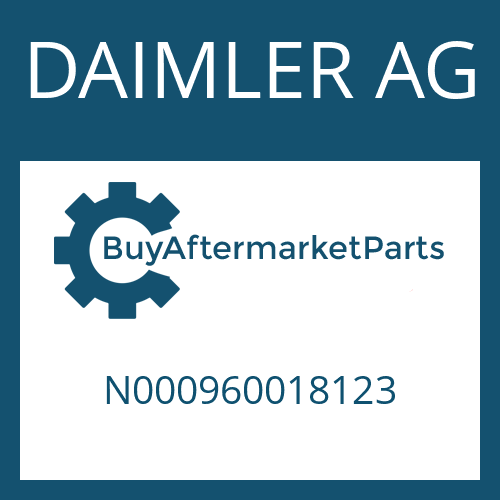 DAIMLER AG N000960018123 - HEXAGON SCREW