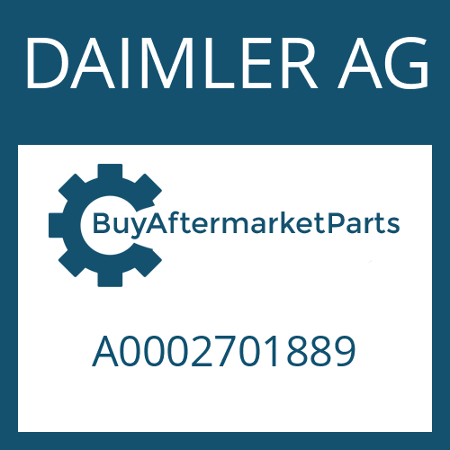 DAIMLER AG A0002701889 - VALVE BLOCK
