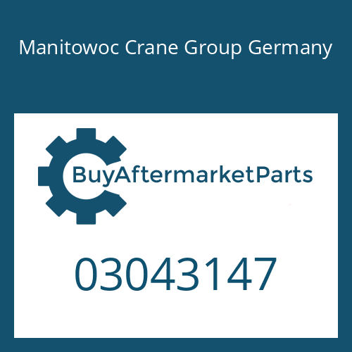 03043147 Manitowoc Crane Group Germany GASKET