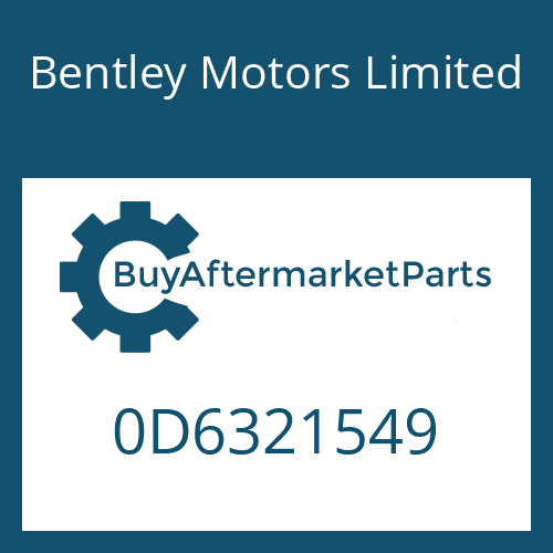 Bentley Motors Limited 0D6321549 - SCREW PLUG
