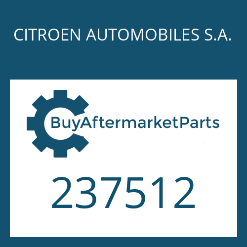CITROEN AUTOMOBILES S.A. 237512 - FORMED TUBE
