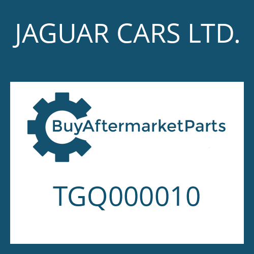 JAGUAR CARS LTD. TGQ000010 - INTERM.PLATE