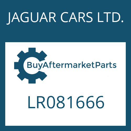 JAGUAR CARS LTD. LR081666 - COVER