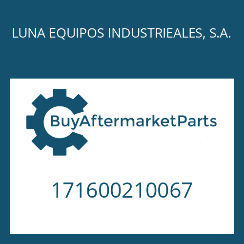 LUNA EQUIPOS INDUSTRIEALES, S.A. 171600210067 - BEARING COVER